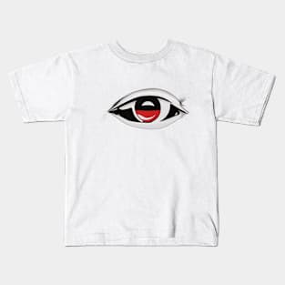 Abstract Red and Black Eye Design on Dark Background No. 550 Kids T-Shirt